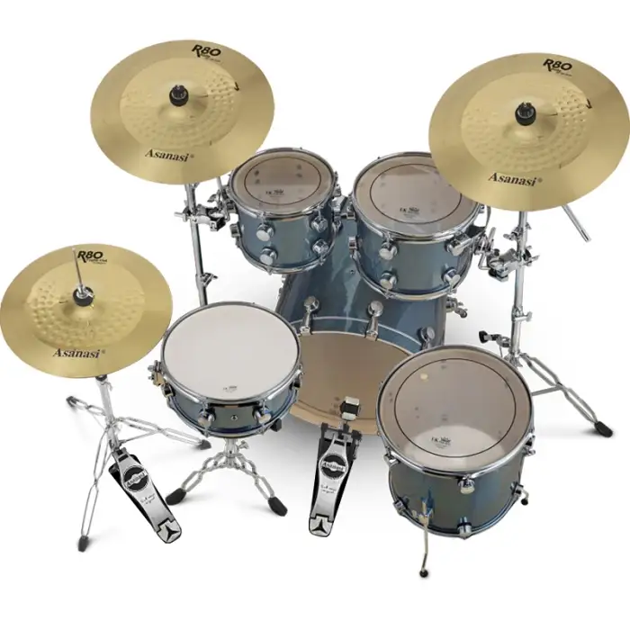 Acoustic drum set Jazz drum black gold series REMO head drum kit