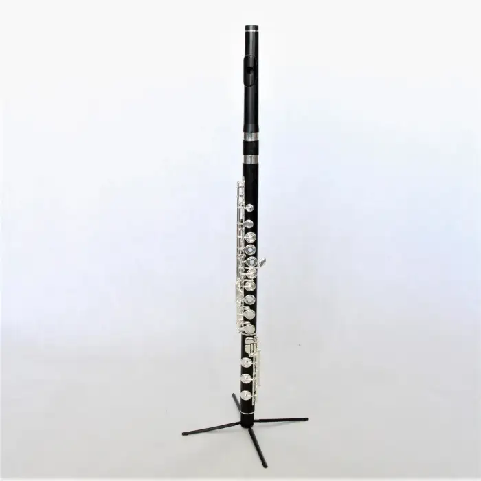 Professional Flute Silver Music Instrument Flute Wood Instrument  Ebony Head Joint