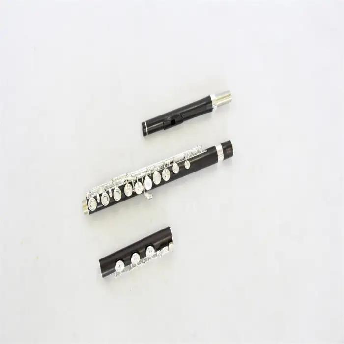 Professional Flute Silver Music Instrument Flute Wood Instrument  Ebony Head Joint