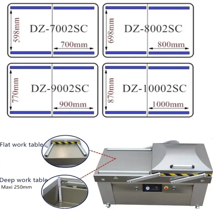 vacuum packer double chamber meat vacuum packing machine