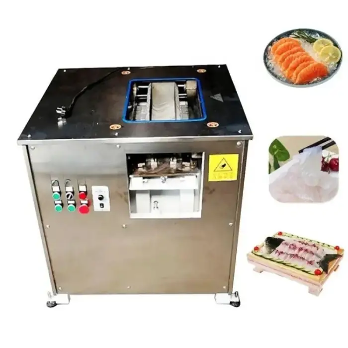 Automatic Fish Slice Cut Machine, for Salmon Slicers and Fish Shredding