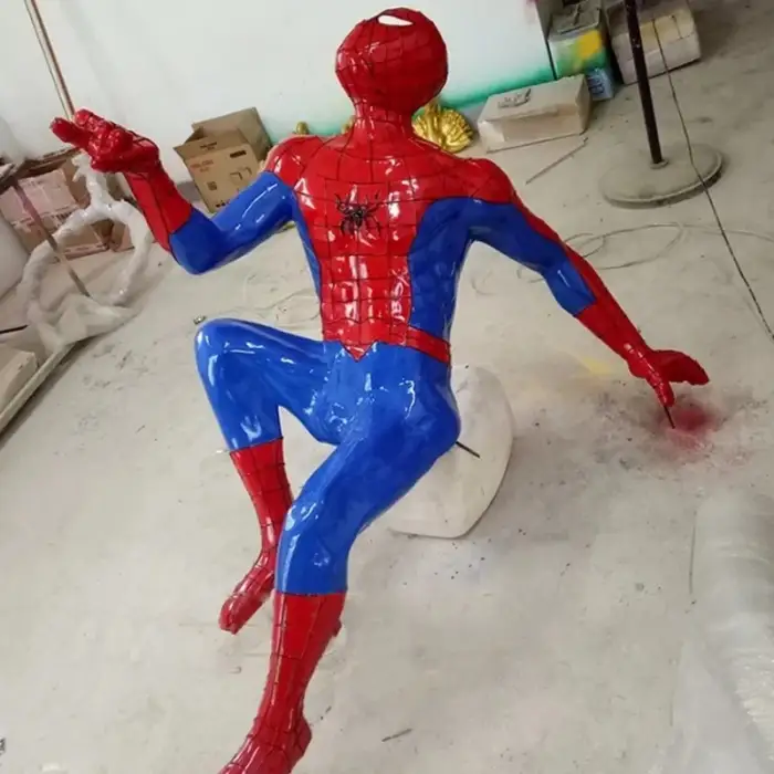 Marvel Figure Life Size Spiderman Statue Resin Spiderman Sculpture For Decoration