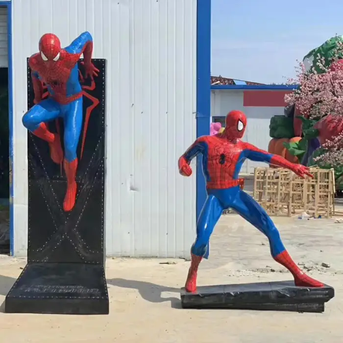 Marvel Figure Life Size Spiderman Statue Resin Spiderman Sculpture For Decoration