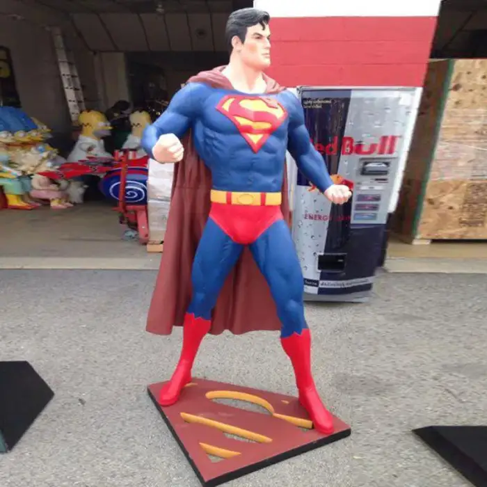 Super Hero Life Size Superman Statue Fiberglass Superman Sculpture