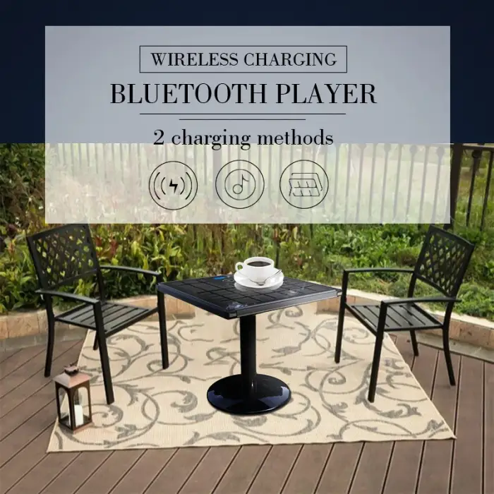 Multifunctional USB Wireless Phone Charging Smart Wifi Solar Garden Table