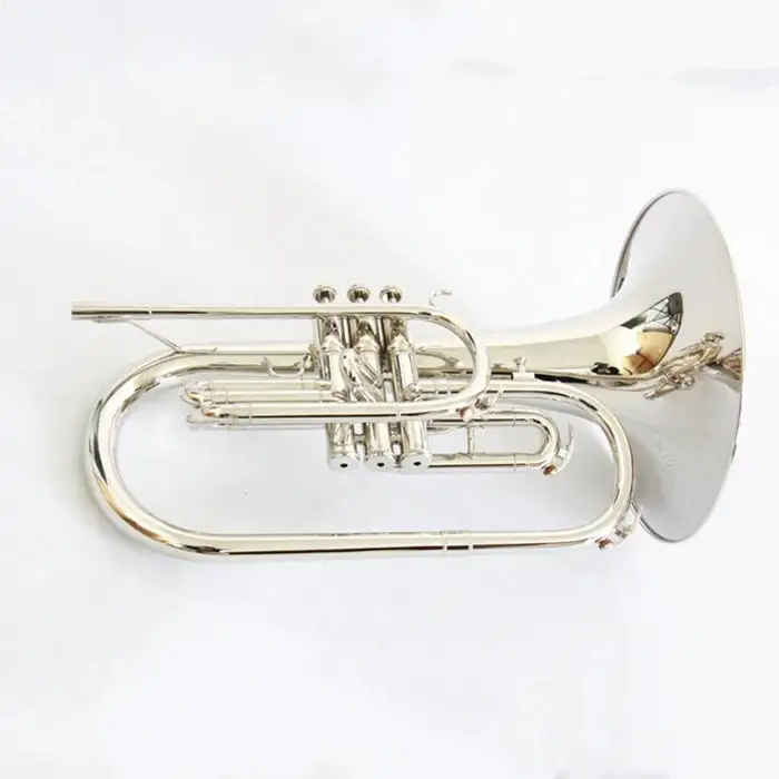 Yellow Nickel Mellophone Brass Instrument Marching