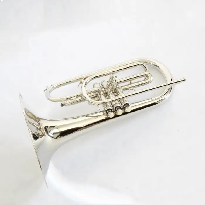 Yellow Nickel Mellophone Brass Instrument Marching