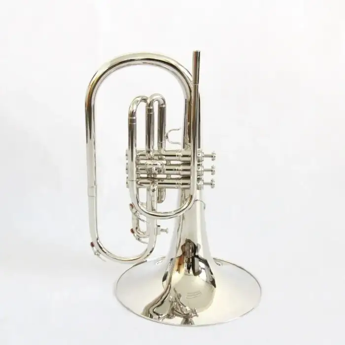 Yellow Nickel Mellophone Brass Instrument Marching