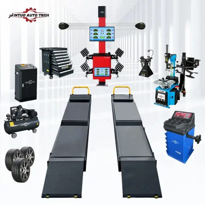 Mechanic car lift the front wheel four-wheel positioning equipment 3d wheel alignment machine