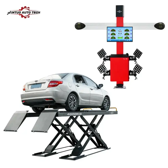 Mechanic car lift the front wheel four-wheel positioning equipment 3d wheel alignment machine