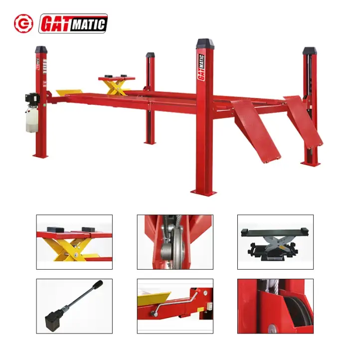 Mechanic Car Repair Ramps Hydraulic Car Lifting Ramp 4 Post Car Lift