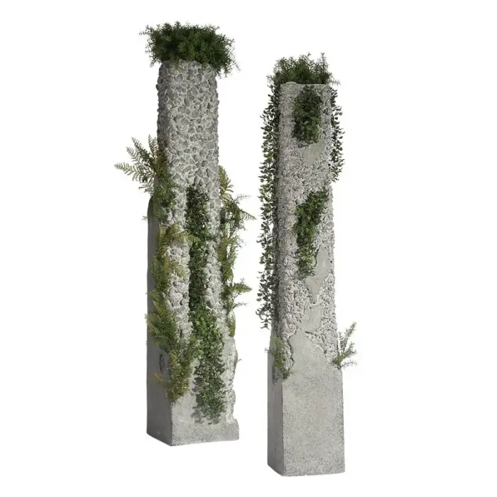 Modern Artificial Plants Garden Decoration Flowers Inserted Hotel Courtyard Villa Park Fiberglass Pots Plant Set