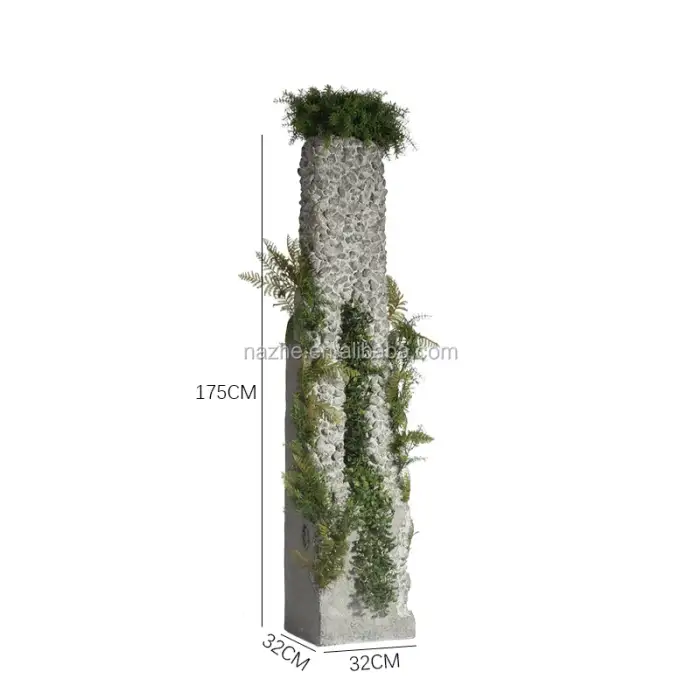 Modern Artificial Plants Garden Decoration Flowers Inserted Hotel Courtyard Villa Park Fiberglass Pots Plant Set