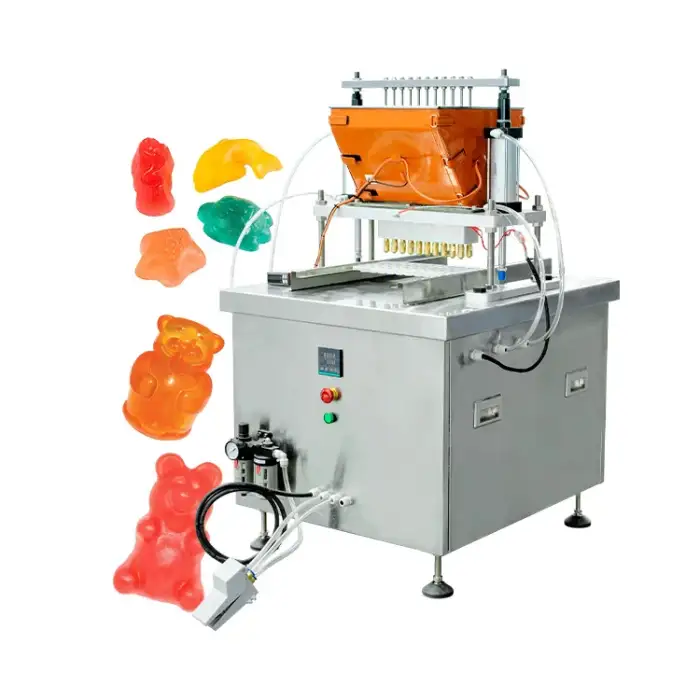 Small Jelly Sweet Hard Lollipop Gummy Bear Depositor Candy Make Machine