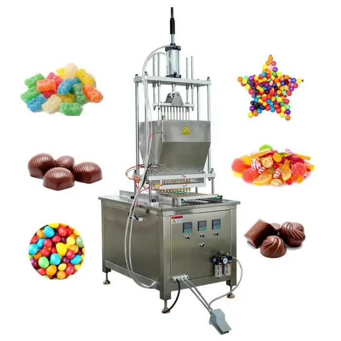 Small Jelly Sweet Hard Lollipop Gummy Bear Depositor Candy Make Machine