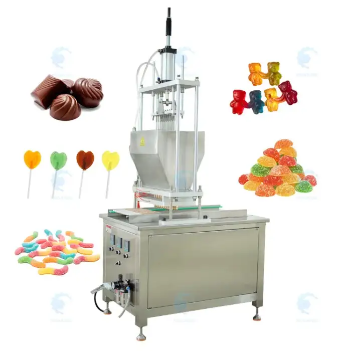 Toffee Lollipop Jelly Sweet Manufacture Soft Candy Make Mini Small Chocolate Depositor Machine