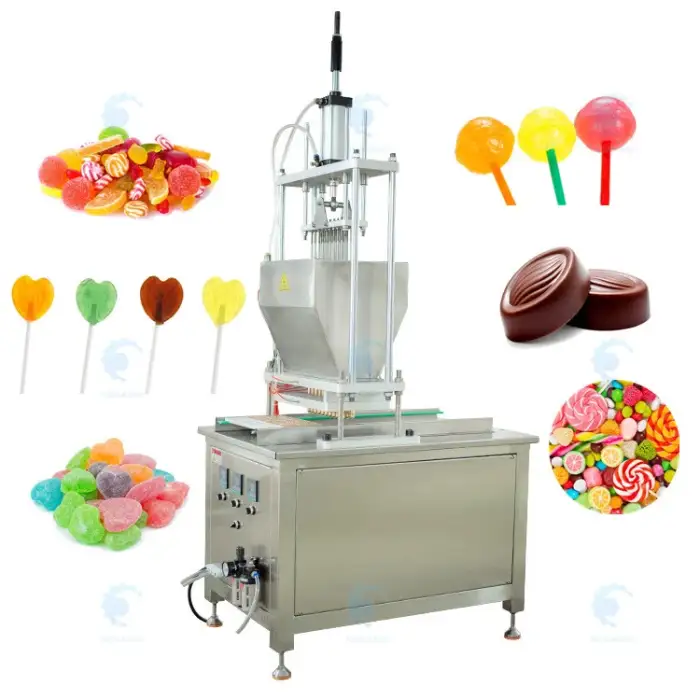 Toffee Lollipop Jelly Sweet Manufacture Soft Candy Make Mini Small Chocolate Depositor Machine