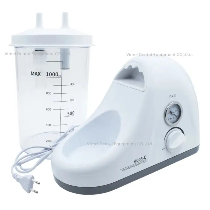 Portable Sputum Suction Unit Negative Pressure with 1000ml Bottle Surgical Aspirator Machine For Medical Dental