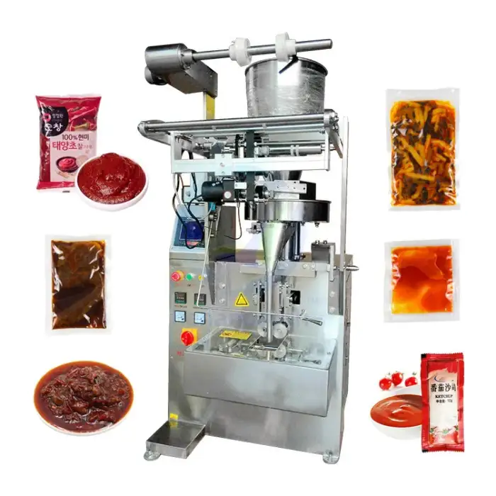 Automatic Small Scale Liquid Water Sauce Soya Oil Honey Sachet 100g Pouch Package Machine for Vacuum