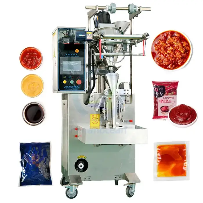 Automatic Small Scale Liquid Water Sauce Soya Oil Honey Sachet 100g Pouch Package Machine for Vacuum