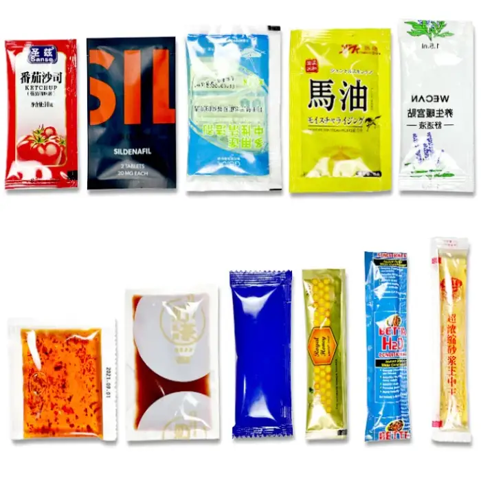 Automatic Small Scale Liquid Water Sauce Soya Oil Honey Sachet 100g Pouch Package Machine for Vacuum