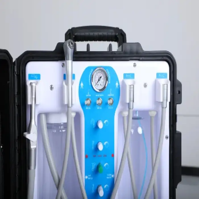 Ginee Medical  Clinic Dental Equipment Portable Mobile Suction Unit Machine With Air Compressor