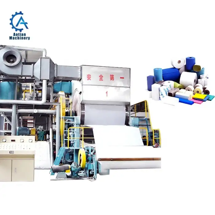 Bamboo products manufacturing toilet tissue paper making machine for recycling paper