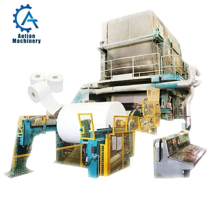 Bamboo products manufacturing toilet tissue paper making machine for recycling paper