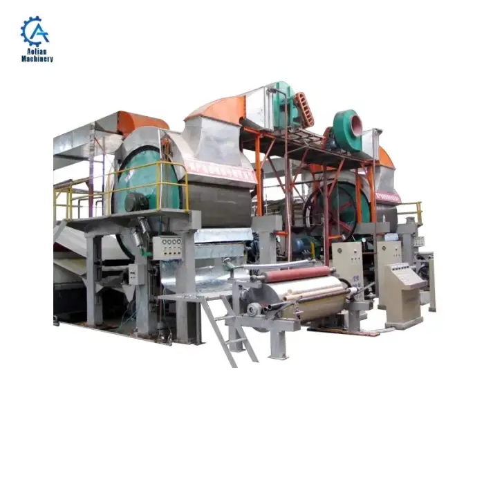 Bamboo products manufacturing toilet tissue paper making machine for recycling paper