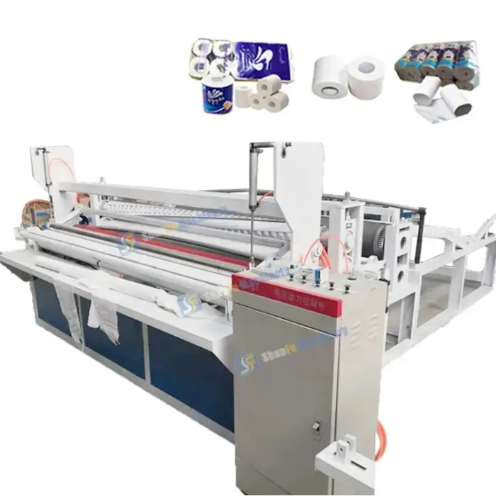 Small Scale Manual Toilet Tissue Paper Roll Processing Machine Production Line for Start Business with CE Certificate