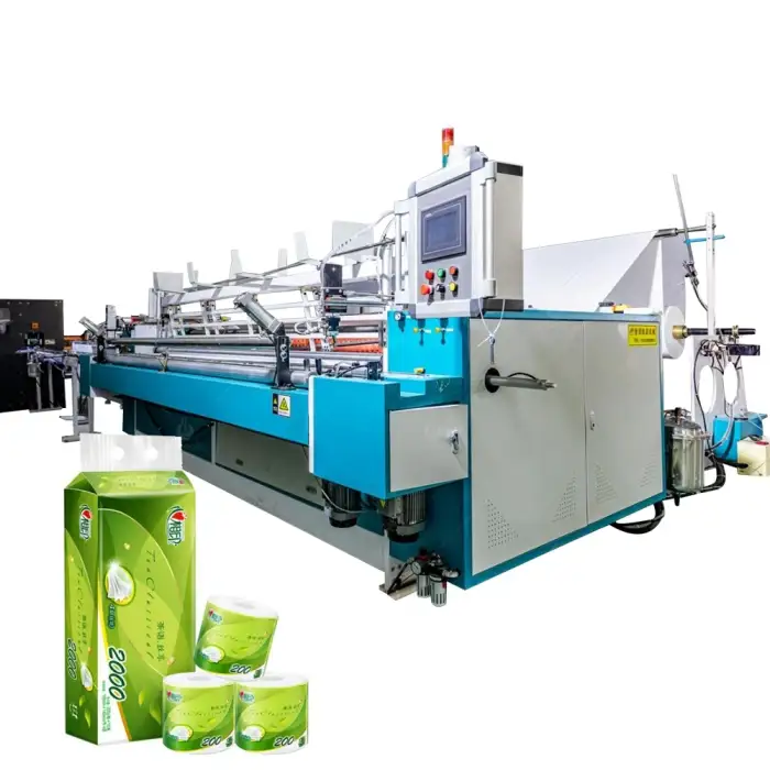 Automatic toilet tissue paper roll production line manufacturing machines