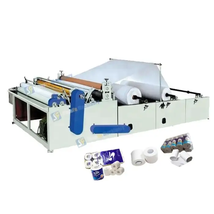 Small Scale Manual Toilet Tissue Paper Roll Processing Machine Production Line for Start Business with CE Certificate