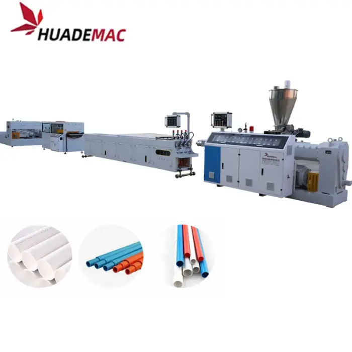 PVC electric conduit pipe making machine or  high capacity 4 cavity UPVC pipe extrusion line plastic extruder