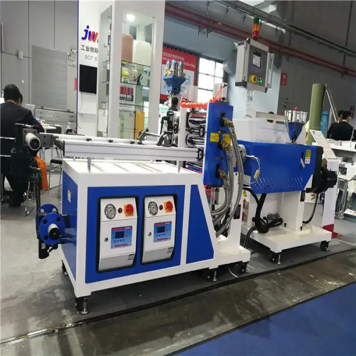 Jwell Lab Small PETG PVC PET EVA LDPE HDPE PP sheet making machine extruder production line