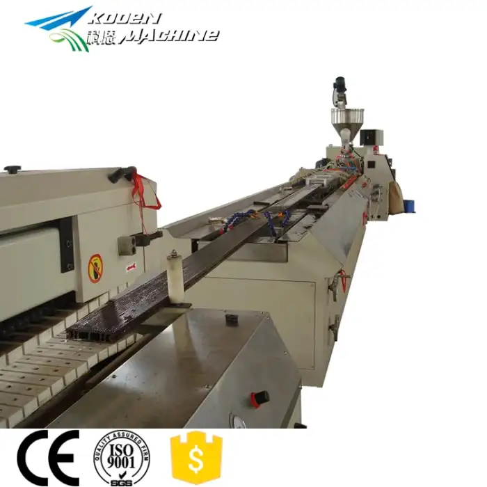 Plastic pvc or upvc pp pe wood plastic composite extruder wpc decking machine  profile extrusion production wpc decking line