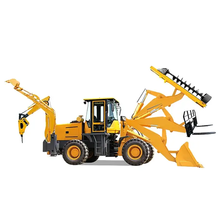 compact tractor with loader and backhoe loader backhoe 4x4 small backhoe loader model: WZ08-12