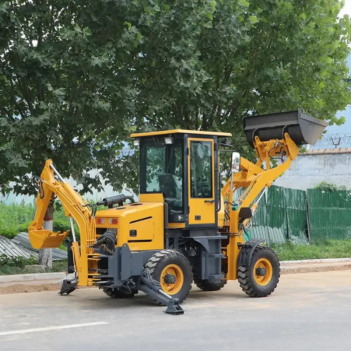 compact tractor with loader and backhoe loader backhoe 4x4 small backhoe loader model: WZ08-12