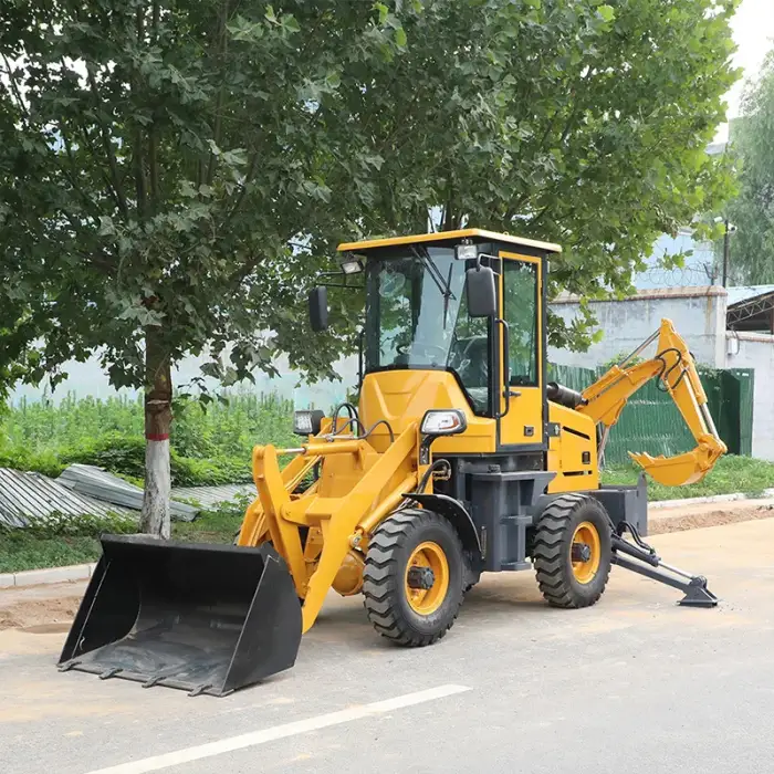 compact tractor with loader and backhoe loader backhoe 4x4 small backhoe loader model: WZ08-12