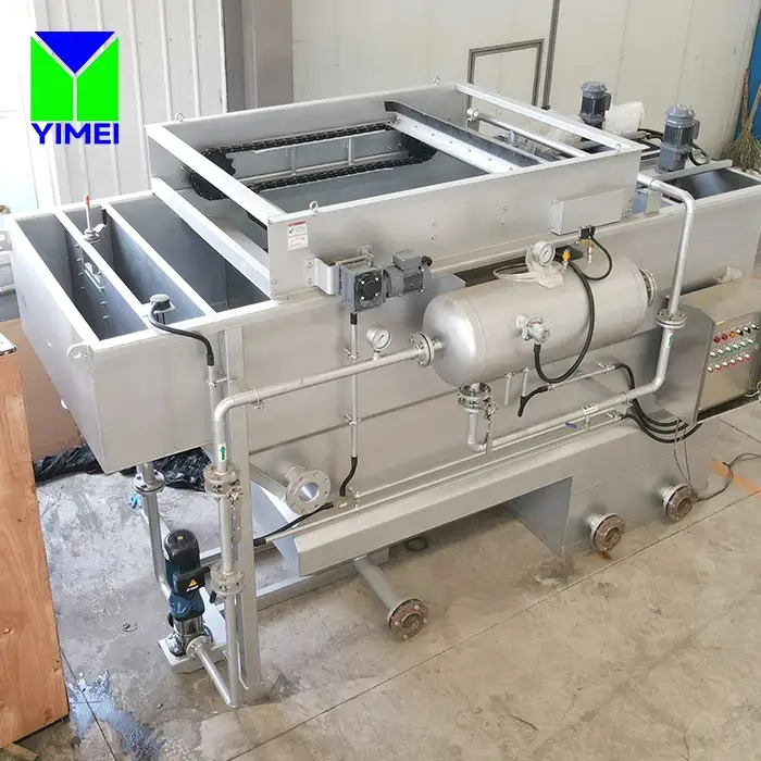 Stainless Steel 10m3  Dissolved Air Flotation DAF Machine with Chemical System for PP PET Waste Water Treatment