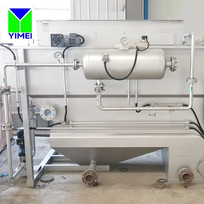 Stainless Steel 10m3  Dissolved Air Flotation DAF Machine with Chemical System for PP PET Waste Water Treatment