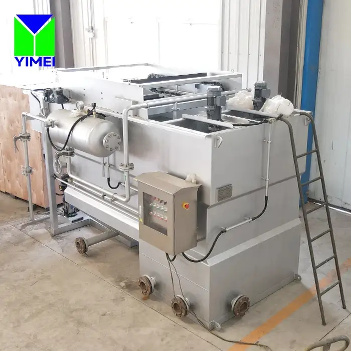 Stainless Steel 10m3  Dissolved Air Flotation DAF Machine with Chemical System for PP PET Waste Water Treatment