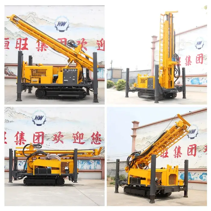 Hengwang 600m 500m 400m track mounted deep borehole water well drilling rig machine for sale