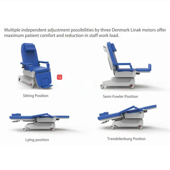 Hospital Electric Chemotherapy Infusion Blood Collection Chair Phlebotomy Donation Collection Electric Hemodialysis blood Chair