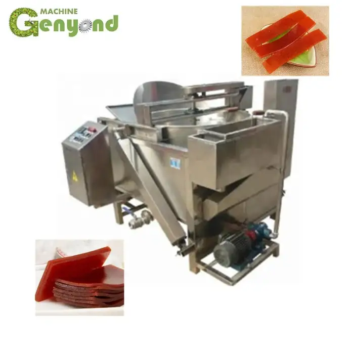 Factory Automatic fruit roll up scraping forming drying cutting making processing machine fruit leather production plant line