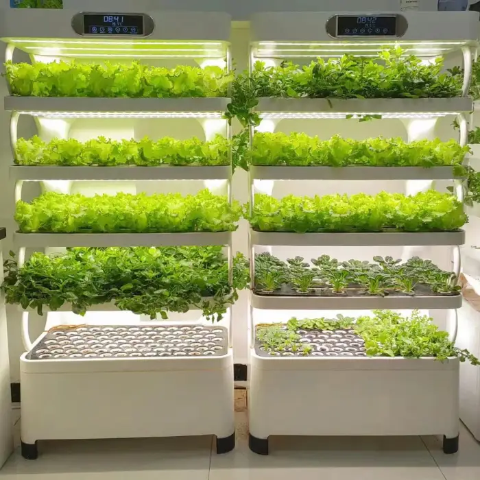 indoor home smart herb garden Intelligent microgreens aquaponics aeroponic vertical hydroponic Kit hydroponics growing system