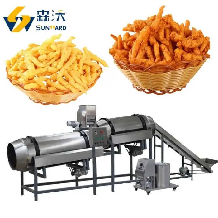 Full Automatic Baked Fried Kurkure Extruder Cheetos Nik Naks Processing Machinery