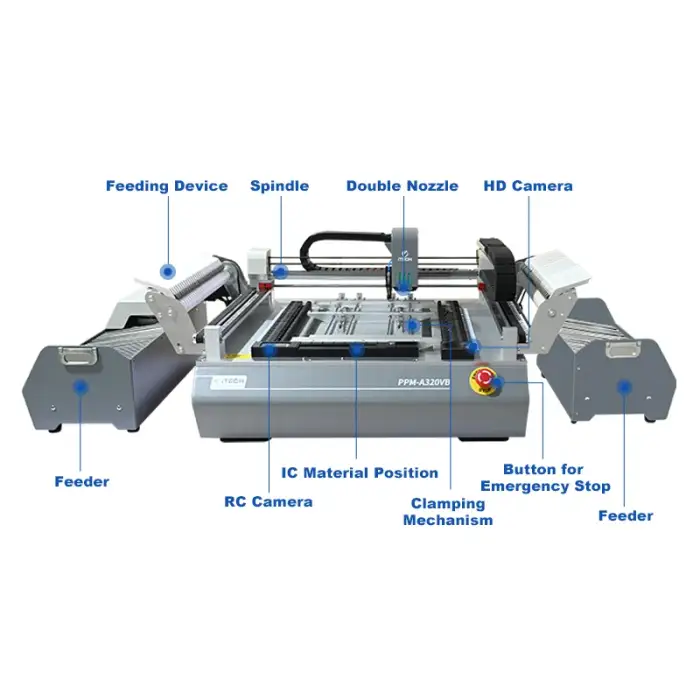 Smt Production Line Mini Pick And Place Machine Automatic LED Making Machine Smd Pick And Place Machine For Pcb Assembly