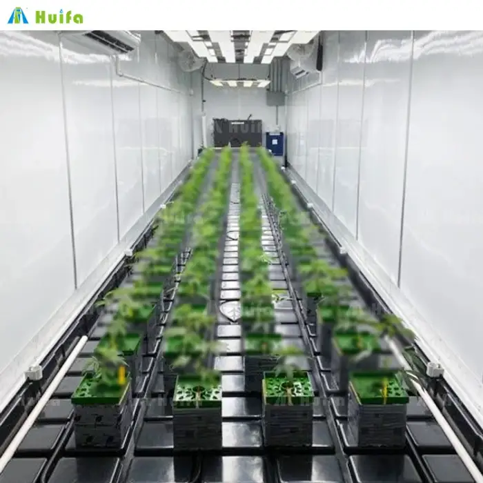 Indoor Hydroponics Commercial Microgreen Growing System Plant Shipping Container Farm