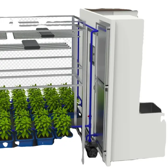 smart farm grow hydroponic vertical farming system 40ft shipping container farm greenhouse for medical plants, herbs, lettuce