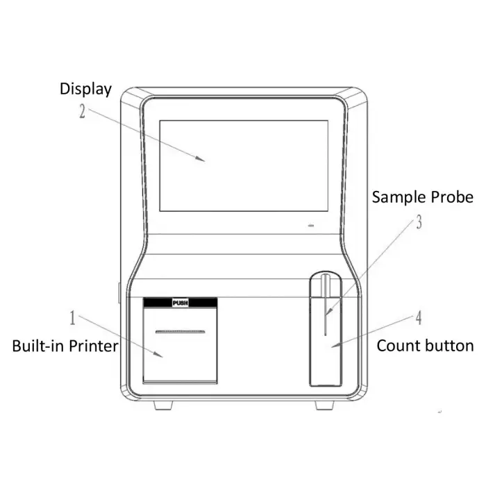 5 Part Veterinary Blood Haematology Analyzer for animals Hospital